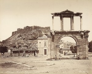 Hadrians bue på Akropolis i Athen av Félix Bonfils