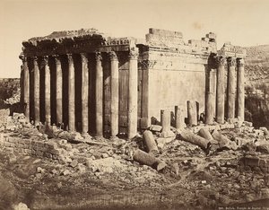 Bacchus-tempelet, i den arkeologiske sonen Heliopolis eller Baalbek, gammel syrisk by, nå Libanon