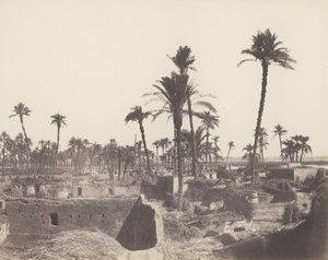 Abaziz, Interiør i en arabisk landsby, 1851-52, trykt 1853-54. av Félix Teynard