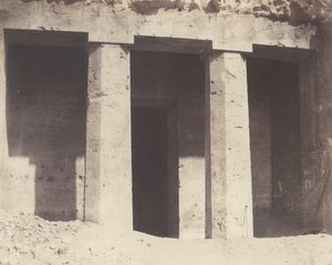 Béni-Haçan, Hypogean Architecture - Tomb of Amonei, 1851-52, trykt 1853-54. av Félix Teynard