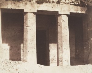 Beni Haçan, Hypogean Architecture, Tomb of Amonei, 1851-52. av Félix Teynard