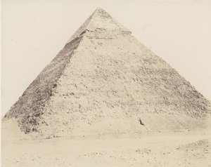Djizeh Necropolis of Memphis, Pyramid of Chephren, 1851-52, trykt 1853-54. av Félix Teynard