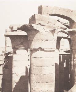 Karnak Theben, Palace - Hypostyle Hall - Central Colonnade - Chapter..., 1851-52, printed 1853-54. av Félix Teynard