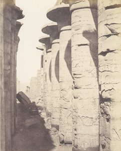 Karnak Theben, Palace - Hypostyle Hall - Central Colonnade Sett fra ..., 1851-52, trykt 1853-54. av Félix Teynard