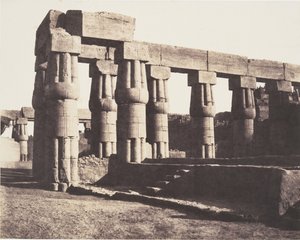 Louksor Theben, senere konstruksjon - Gallerier - Paralleller, 1851-52. av Félix Teynard