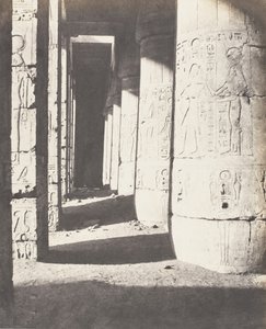 Medinet-Abou Theben, Later Constructions - Second Court - Ga..., 1851-52, trykt 1853-54. av Félix Teynard