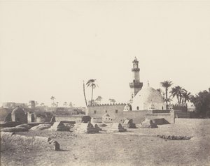 Souâdj, Muslim Cemetery and Tomb of Mouràd-Bey, 1851-52, trykt 1853-54. av Félix Teynard