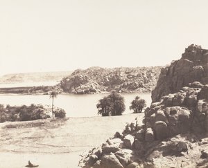 Tâfah, Granite Rocks on the Banks of the Nile, 1851-52, trykt 1853-54. av Félix Teynard