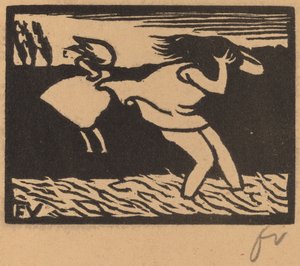 Badende fanget i en storm, 1893. av Félix Vallotton