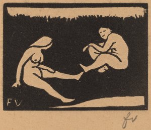 To sittende badegjester av Félix Vallotton