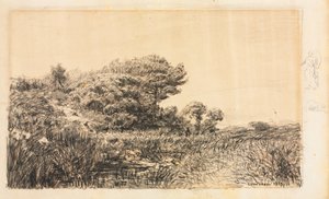 Edge of Marsh ved Couronne, 1863. av Félix Ziem