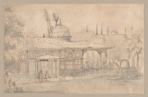 Paviljong nær en moske (recto) av Félix Ziem