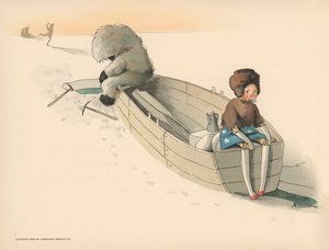 Illustrasjon for The Golliwoggs Polar Adventures av Florence K. Upton
