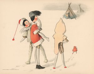 Illustrasjon for The Golliwoggs Polar Adventures av Florence K. Upton