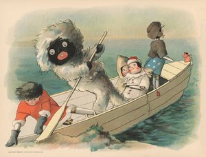 Illustrasjon for The Golliwoggs Polar Adventures av Florence K. Upton