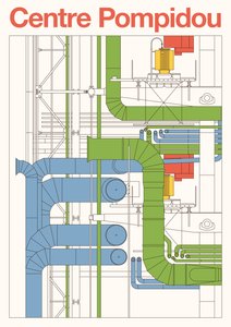 Centre Pompidou, 2023 (digitalt) av Florent Bodart