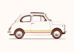 Cinquecento, 2023 (blyant og digital) av Florent Bodart
