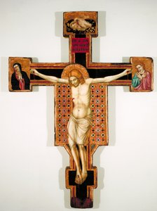 Malt krusifiks, ca. 1325-35 (tempera på panel)