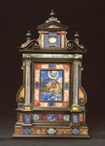 Bærbar altertavle, med fødselen, florentinsk (pietra dura)