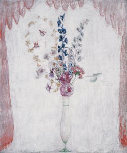 Delphinums and Columbine, ca. 1923 (olje på lerret)