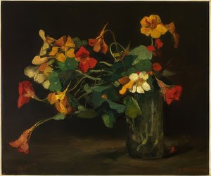 Stilleben med blomster med nasturtiums av Floris Arntzenius