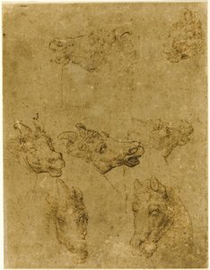 Hoder av hester og enhjørninger av Follower of Leonardo da Vinci