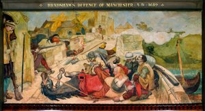 Bradshaws forsvar av Manchester AD 1642 av Ford Madox Brown