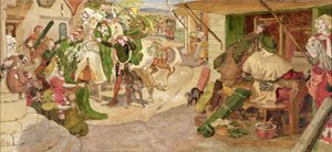 Etableringen av de flamske veverne i Manchester i 1363 av Ford Madox Brown