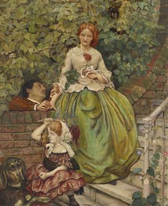 The Stages of Cruelty, 1890 (akvarell og kroppsfarge med penn og svart blekk) av Ford Madox Brown