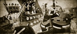 Åpningen av Bridgewater Canal, 1768, illustrasjon fra 