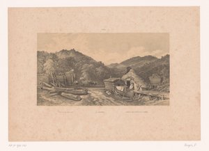 Tømmerhoggere i Schwarzwald En del av Schwarzwald / Im Schwarzwald / Paisage del Monte Negro (Sur de Alemania) (tittel på objekt) Figurer i et landskap (serietittel)
