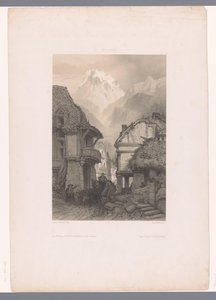 Oksevogn i en landsby ved foten av et fjell Narrative forestillinger (serietittel) Episoder (serietittel på objekt) av Fortuné Ferogio