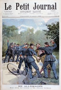 Et slagsmål mellom tyske soldater og bayerske offiserer, Tyskland, 1898 av Fortuné Méaulle