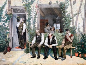 Hos Barberne, 1895 av Fortuné Méaulle