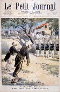 Henrettelse ved skytegruppe i Tananarive, Antananarivo, Madagaskar, 1896 av Fortuné Méaulle