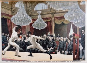 Fekting foran republikkens president, Palais de lÉlysée, 1895