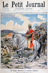 Negus fra Etiopia, Menelik II, i slaget ved Adoua, 1898