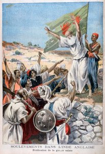 Forkynnelse av hellig krig under et opprør i Britisk India, 1897 av Fortuné Méaulle