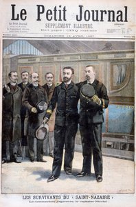 Overlevende fra byen Saint Nazaire, kommandør Jagueneau og kaptein Nicolai, 1897 av Fortuné Méaulle