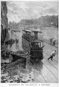 Trikkeulykke, Sevres, Paris, 1897 av Fortuné Méaulle