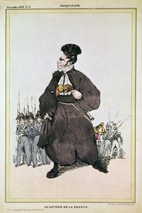 Karikatur av Baron Pasquier som Frelser av Frankrike, 1830 av Fortune Delarue