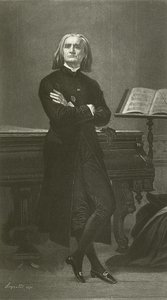 Franz Liszt (gravering) av Fortune Joseph Seraphin Layraud