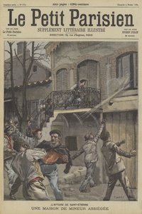 Et gruvearbeiderhus under beleiring i St Etienne, Frankrike