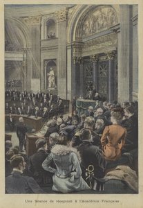 En mottakelse på Academie Francaise, Paris av Fortune Louis Meaulle