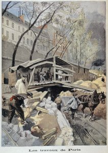 Byggeplass i Paris - i "" Le petit journal"" av 14.05.1899 av Fortune Louis Meaulle