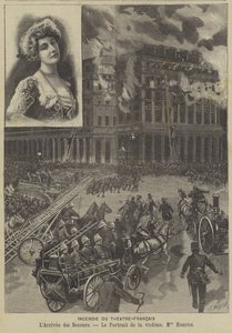 Brann på Theatre-Francais, Paris av Fortune Louis Meaulle