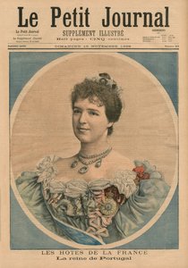 Franske verter, dronning Amelie av Portugal (1865-1951) forsideillustrasjon fra 