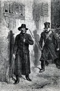 Javert jager Valjean, illustrasjon fra 