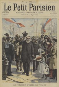 Paul Kruger, tidligere president i Transvaal, ankommer Frankrike
