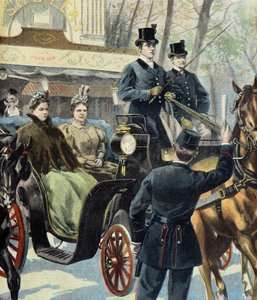 Den nederlandske regenten Emma de Waldeck Pyrmont og den fremtidige dronningen Wilhelmine, Paris av Fortune Louis Meaulle